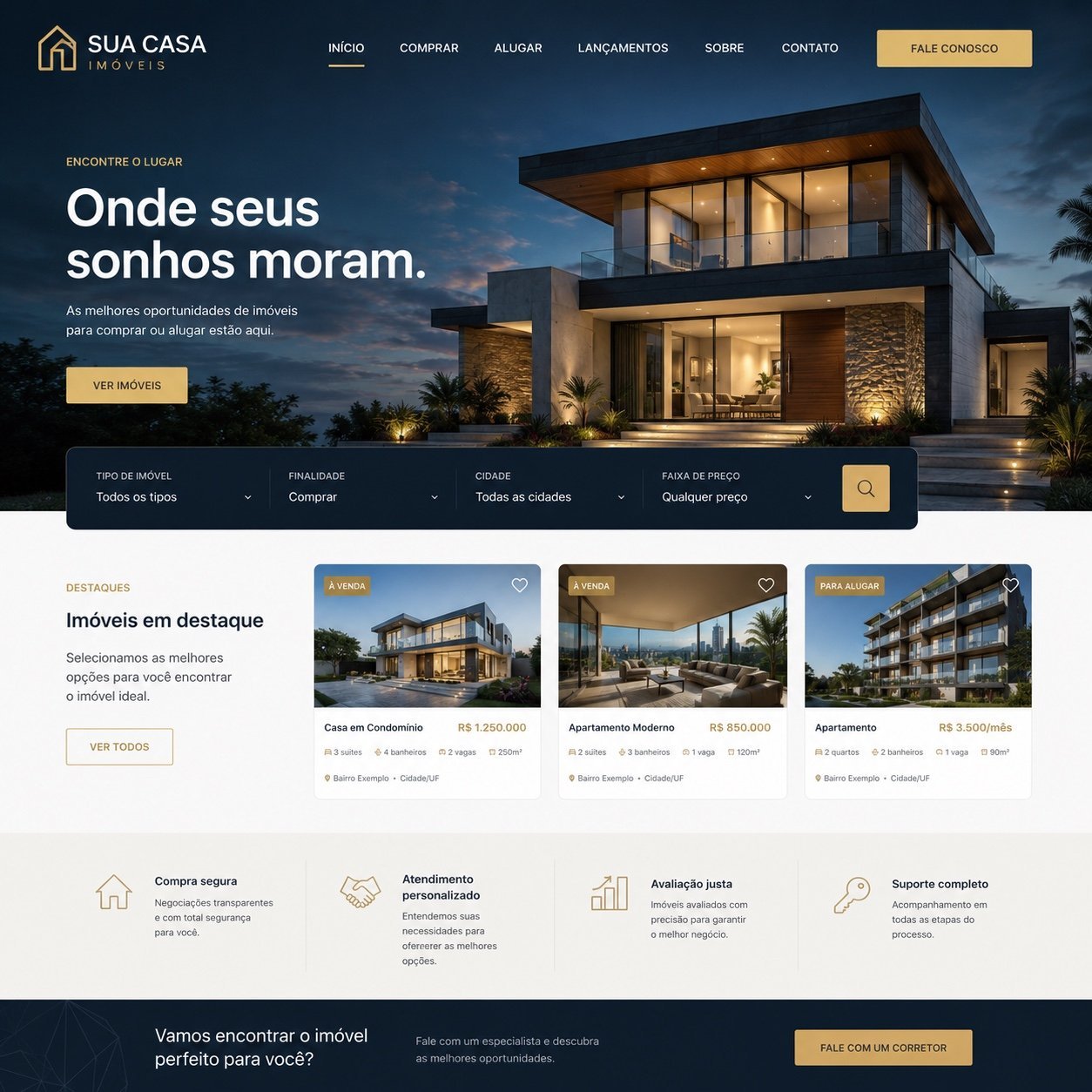 Projeto conceitual de site 2